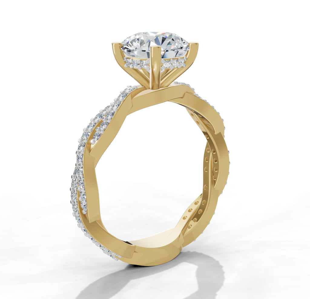 K-LR 460 Twirl Diamond Hoops