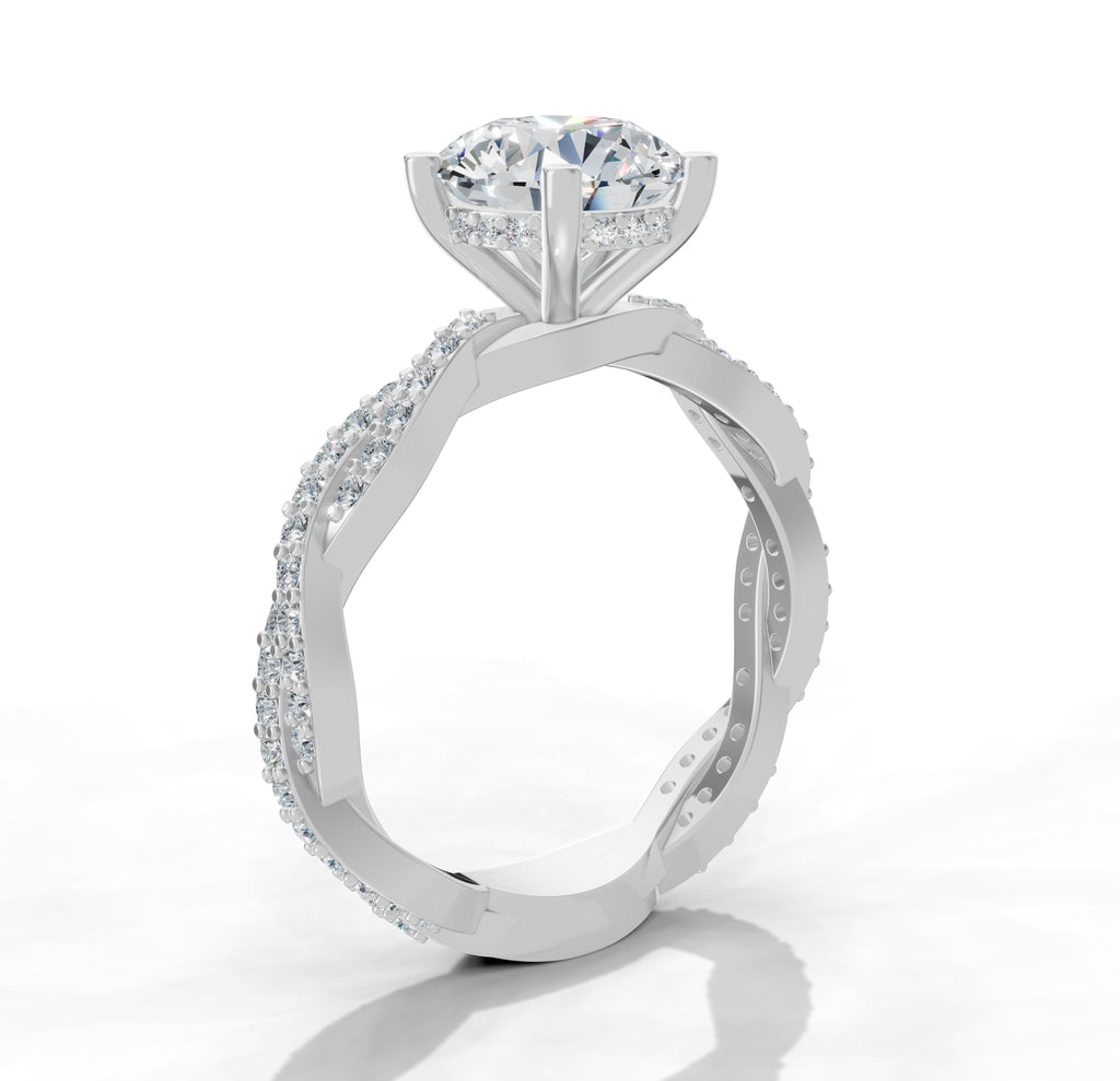 K-LR 460 Twirl Diamond Hoops